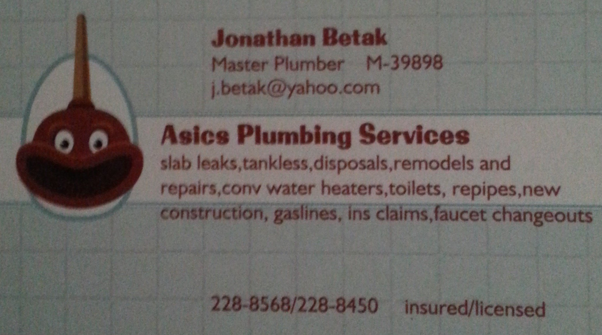 Logo for Asics Plumbing Services