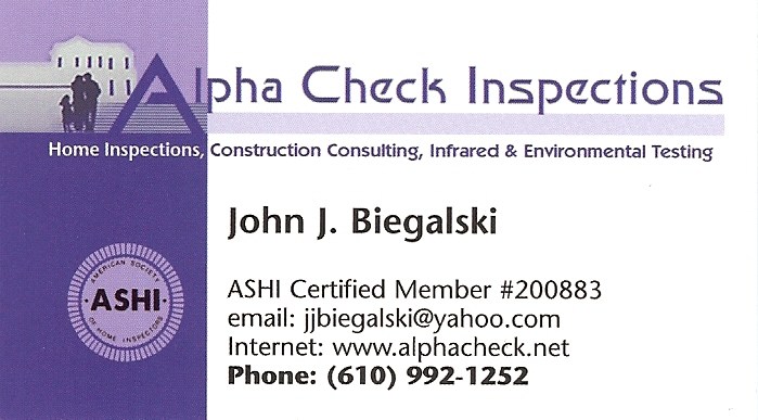 Logo for ALPHA CHECK INSPECTIONS