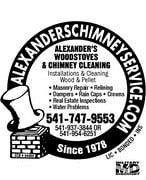 Logo for Alexanders Chimney Service and Wood Stoves