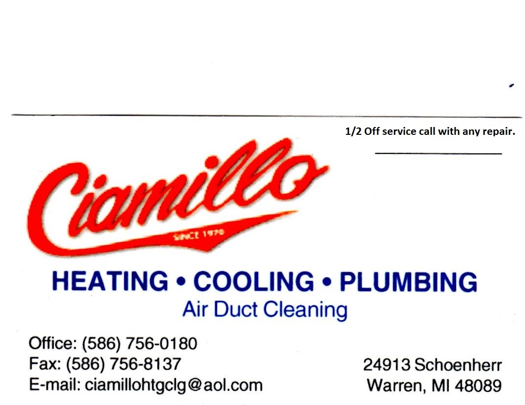 Logo for Ciamillo heating,cooling and plumbing