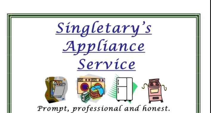 Logo for SINGLETARY'S APPLIANCE SVC