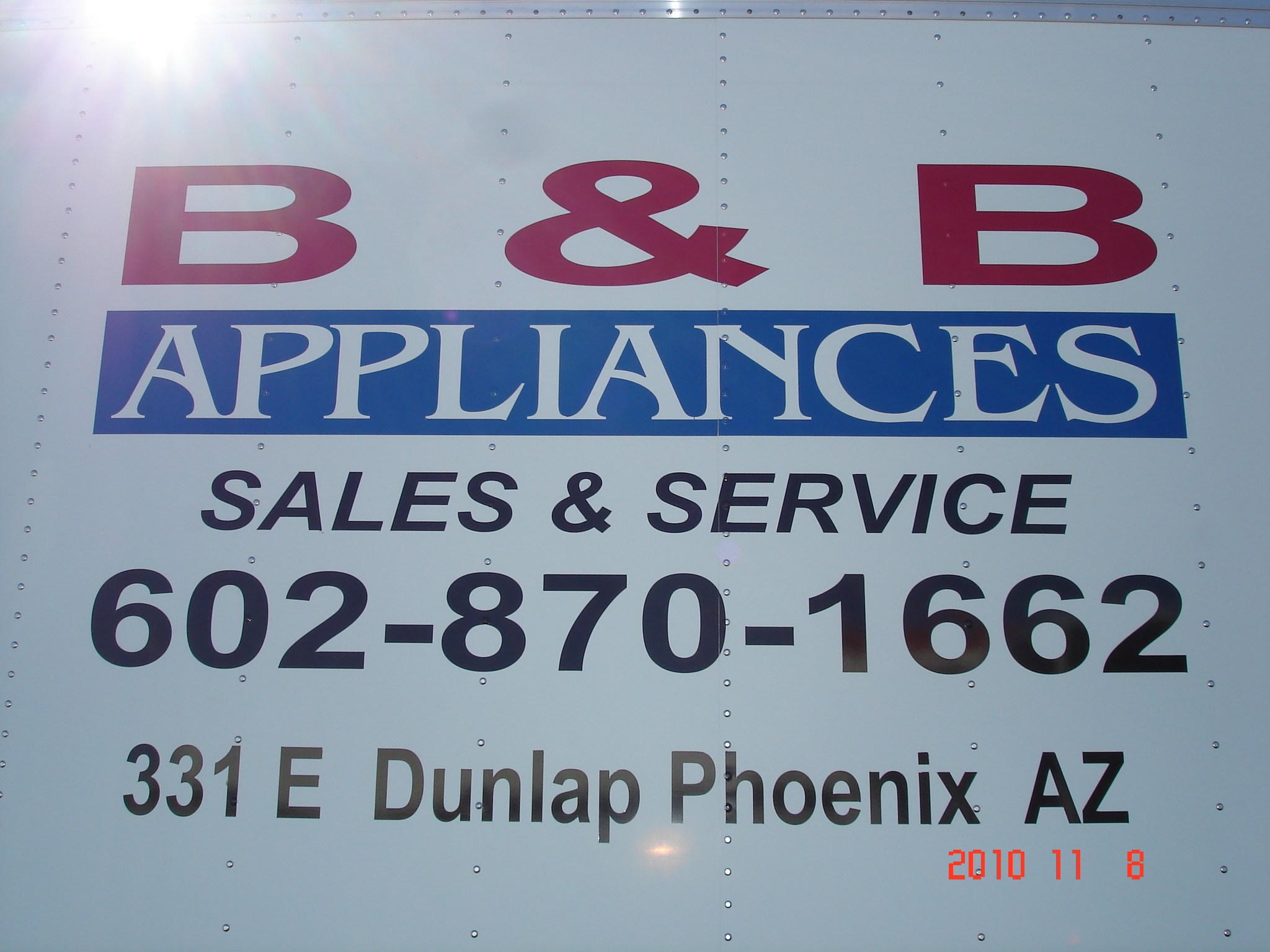Logo for B & B Appliances