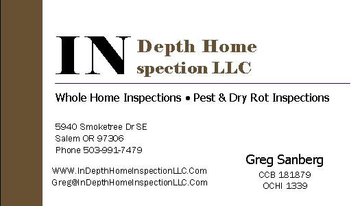 Logo for In Depth Home Inspection LLC