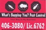 Logo for What's Bugging You? Pest Control