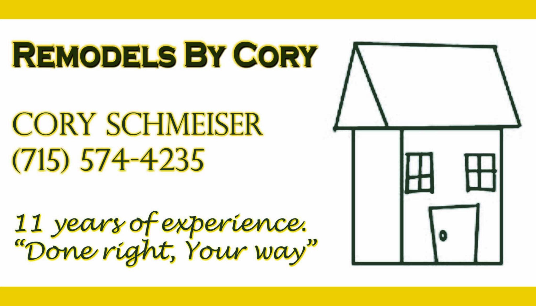 Logo for Remodels By Cory