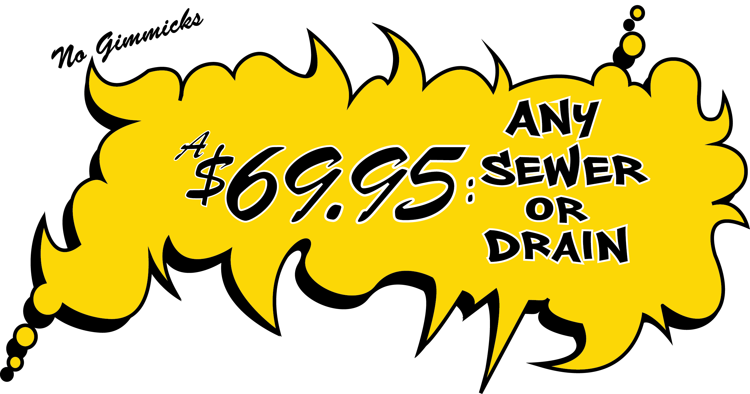 Logo for A $69.95 Any Sewer or Drain