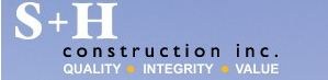 Logo for S + H Construction Inc