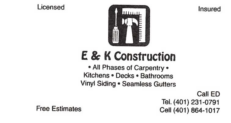 Logo for E & K Construction