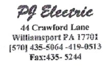 Logo for PJ Electric