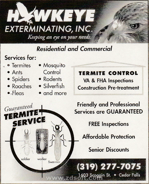 Logo for HAWKEYE EXTERMINATING