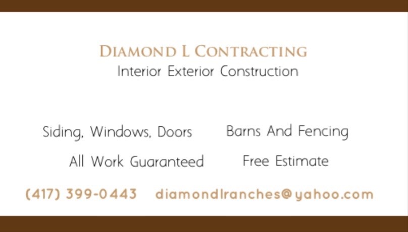 Logo for Diamond L Contracting