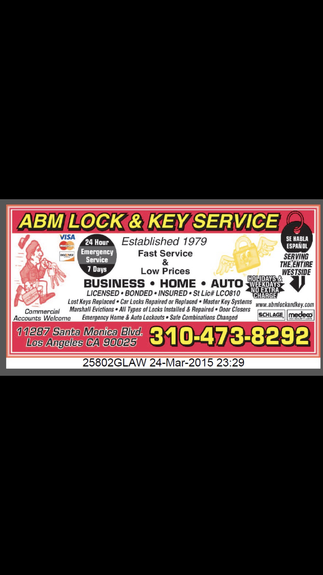 Logo for ABM LOCK & KEY SERVICE