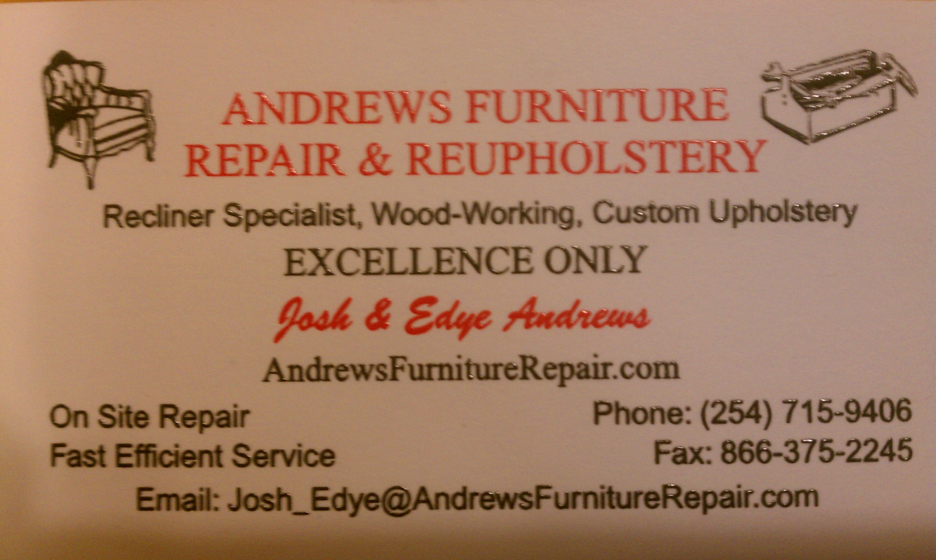 Avatar for Andrews Furniture Repair & ReUpholstery