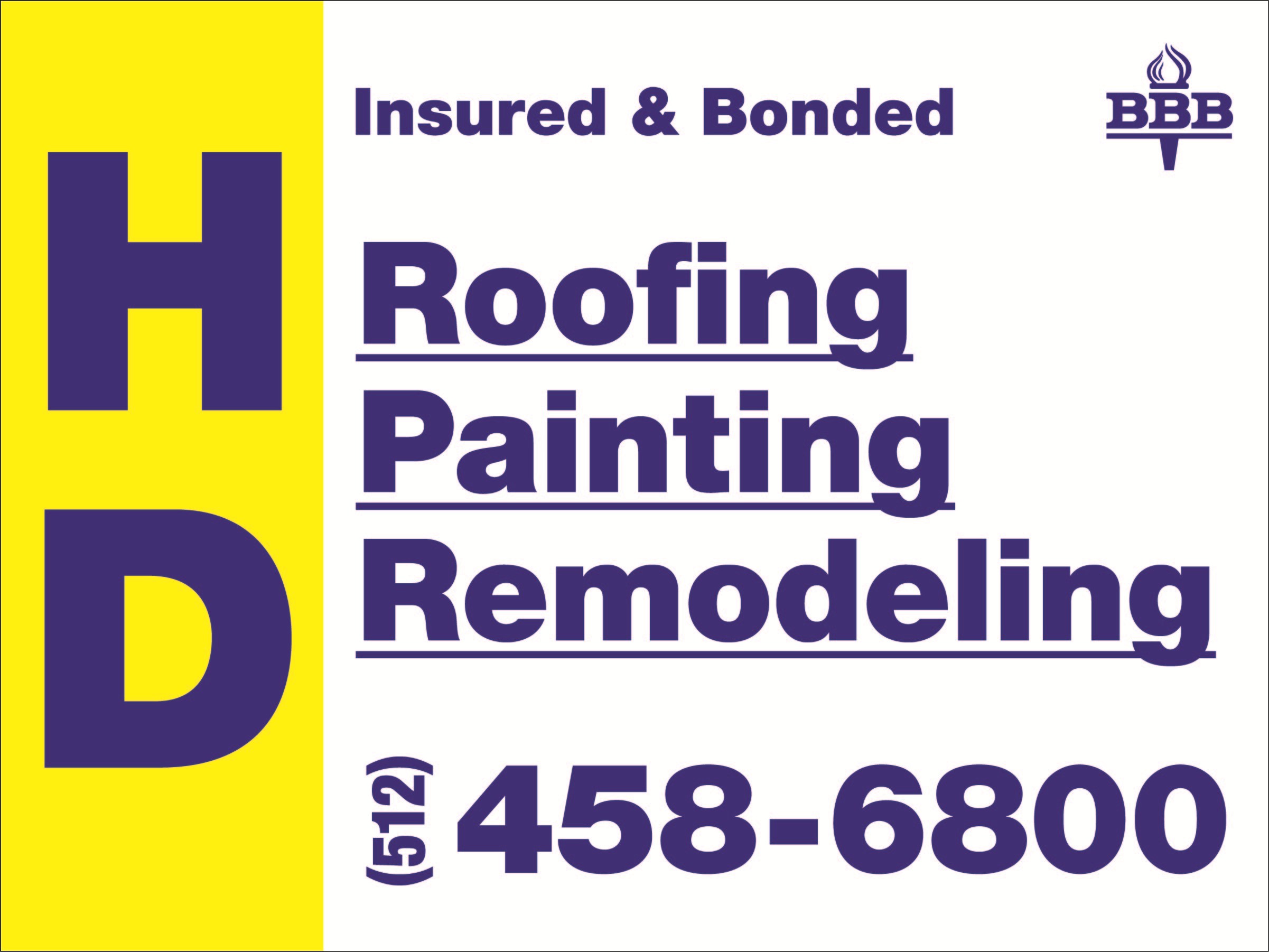 Logo for HD Roofing and Repairs