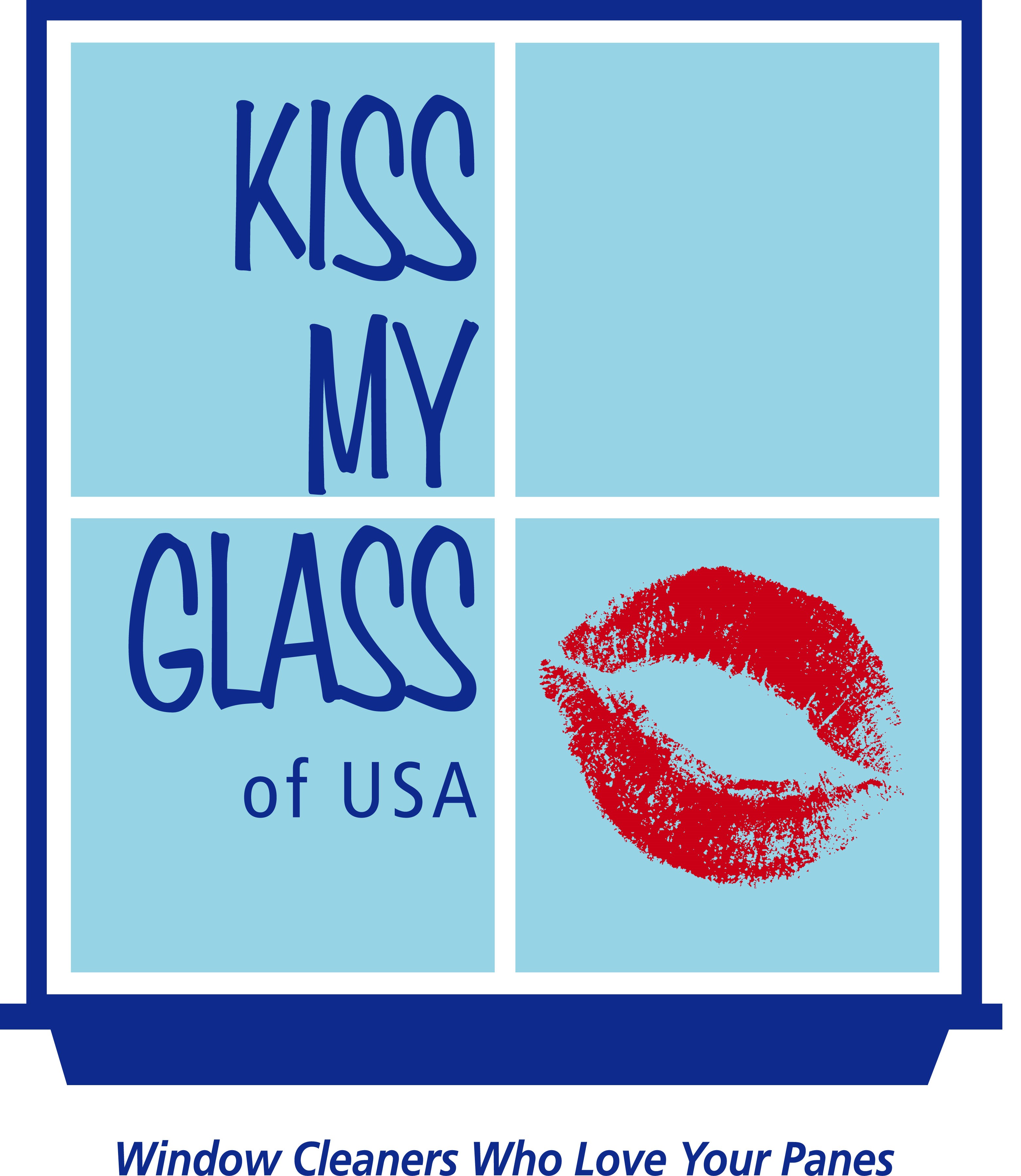 Logo for KISS MY GLASS Window Cleaners
