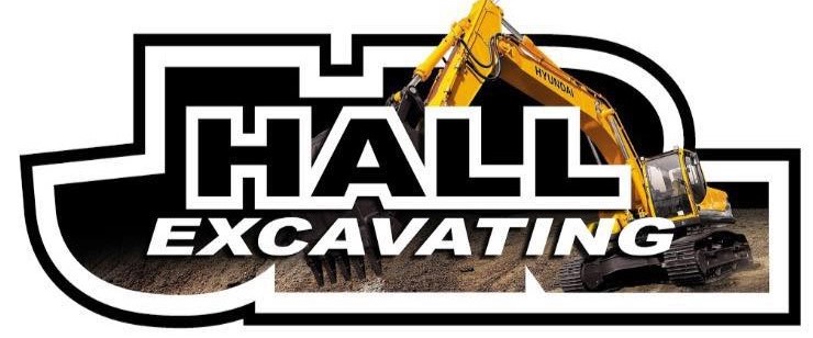 R J HALL EXCAVATING logo