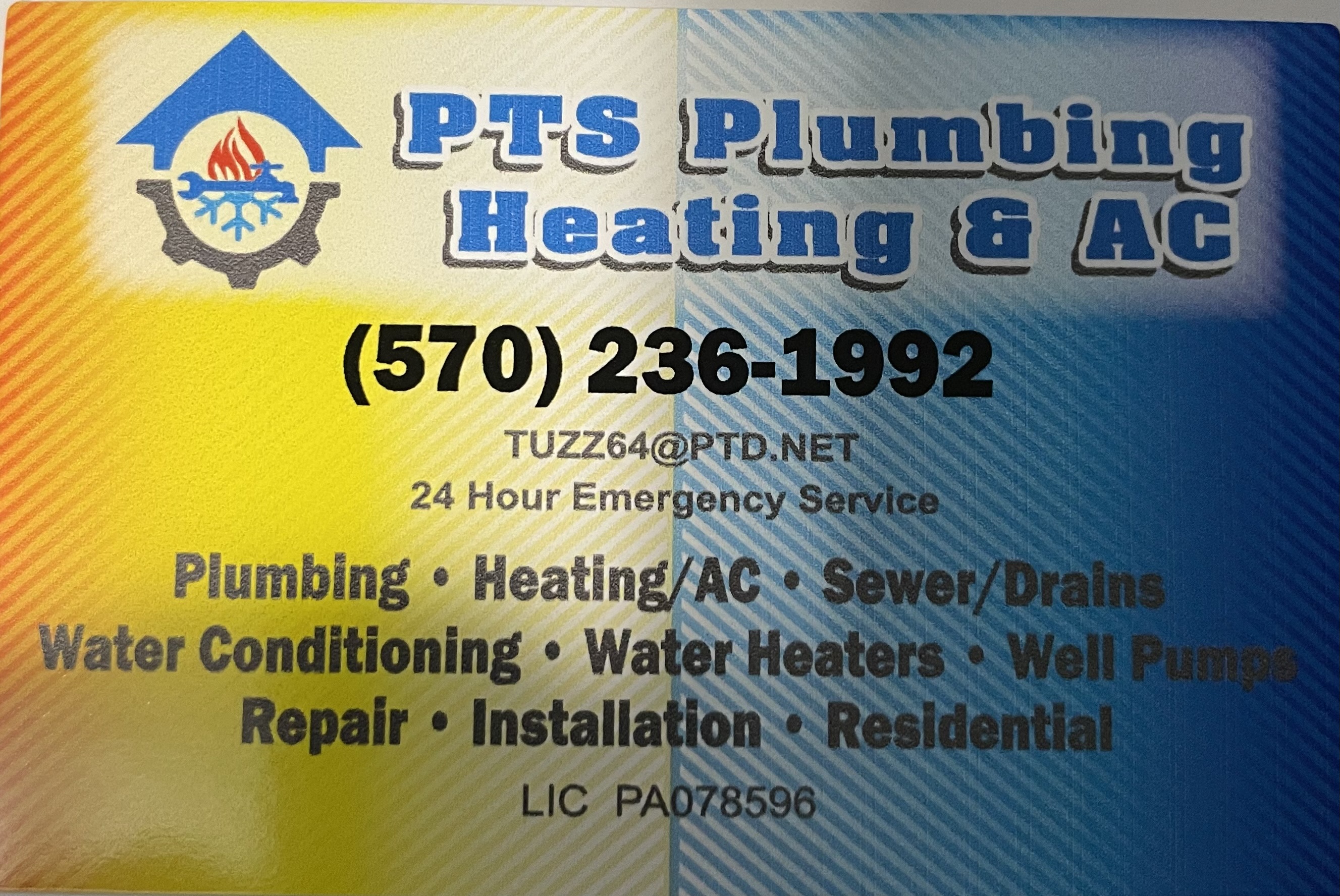 PTS Plumbing Heating & AC logo