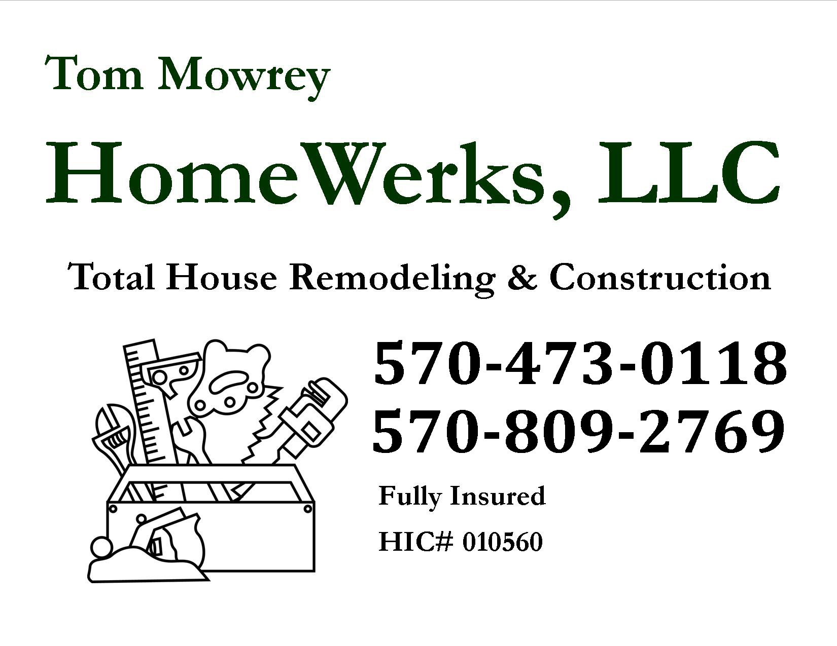Logo for Tom Mowrey Home Werks, LLC