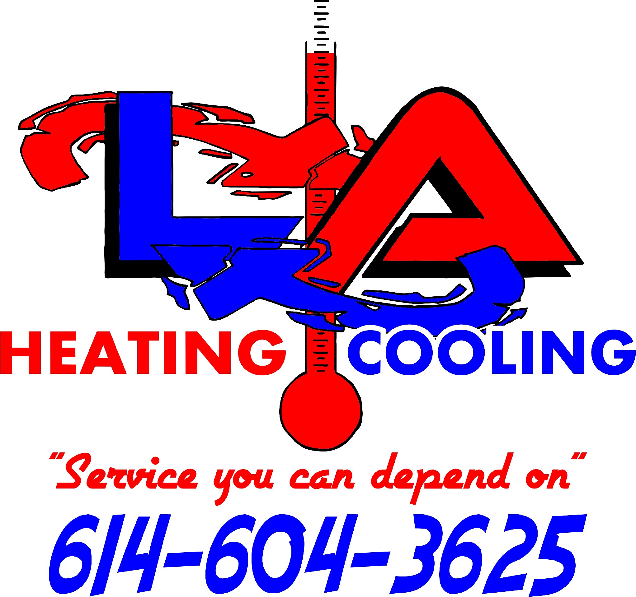Logo for L.A. Heating & Cooling, LLC