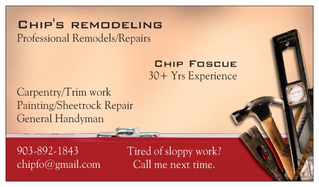 Logo for Chip's Remodeling