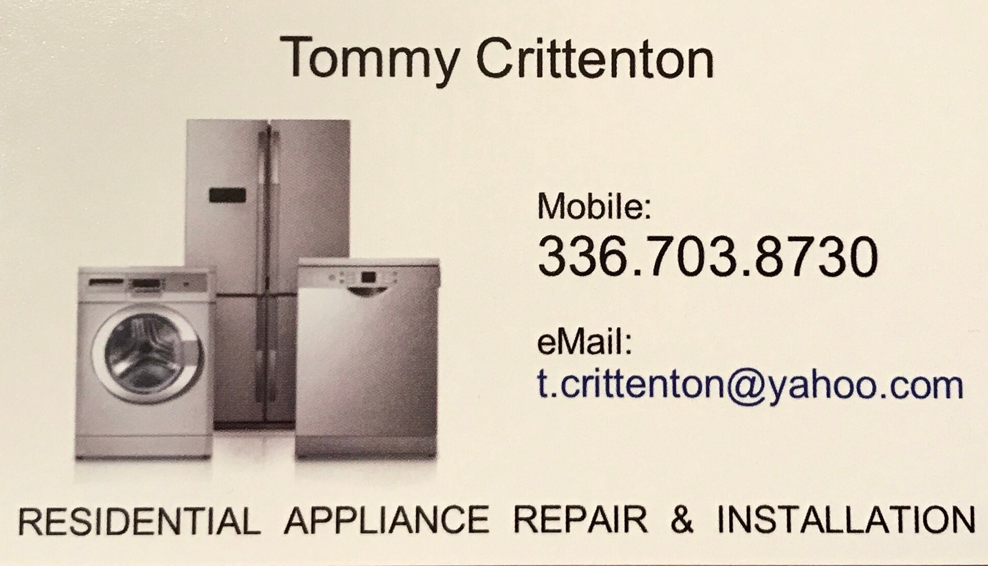 Avatar for Tommy Crittenton Appliance Repair LLC