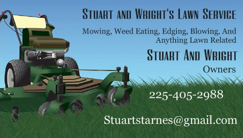 Stuart and Wright's Lawn Service logo