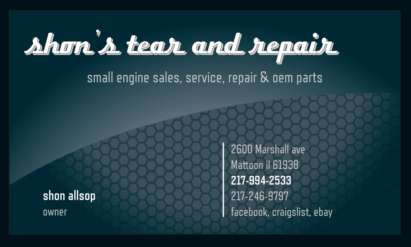 Logo for Shon's tear and repair