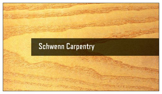 Logo for Schwenn Carpentry LLC