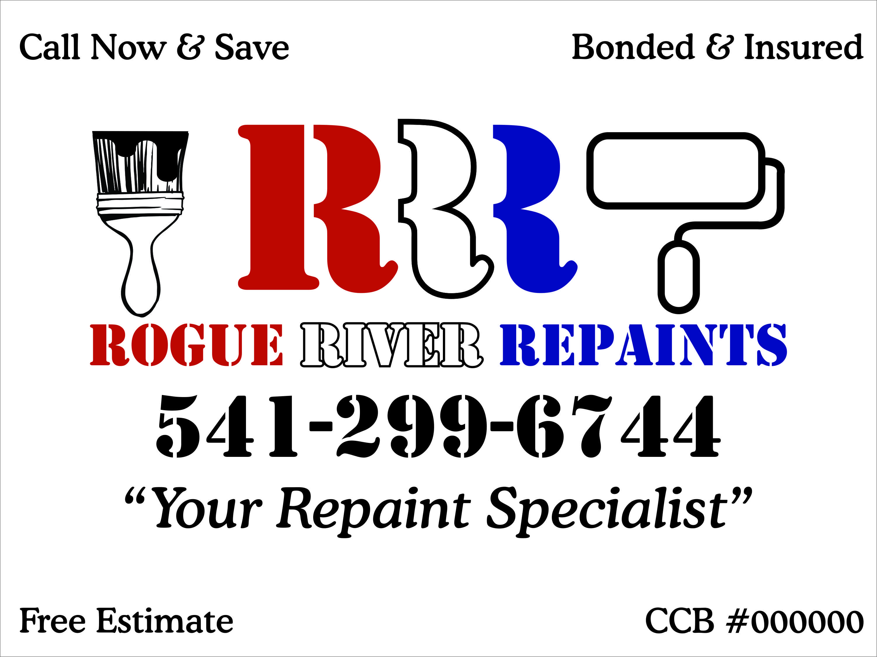 Logo for ROGUE RIVER REPAINTS AND CONSTRUCTION