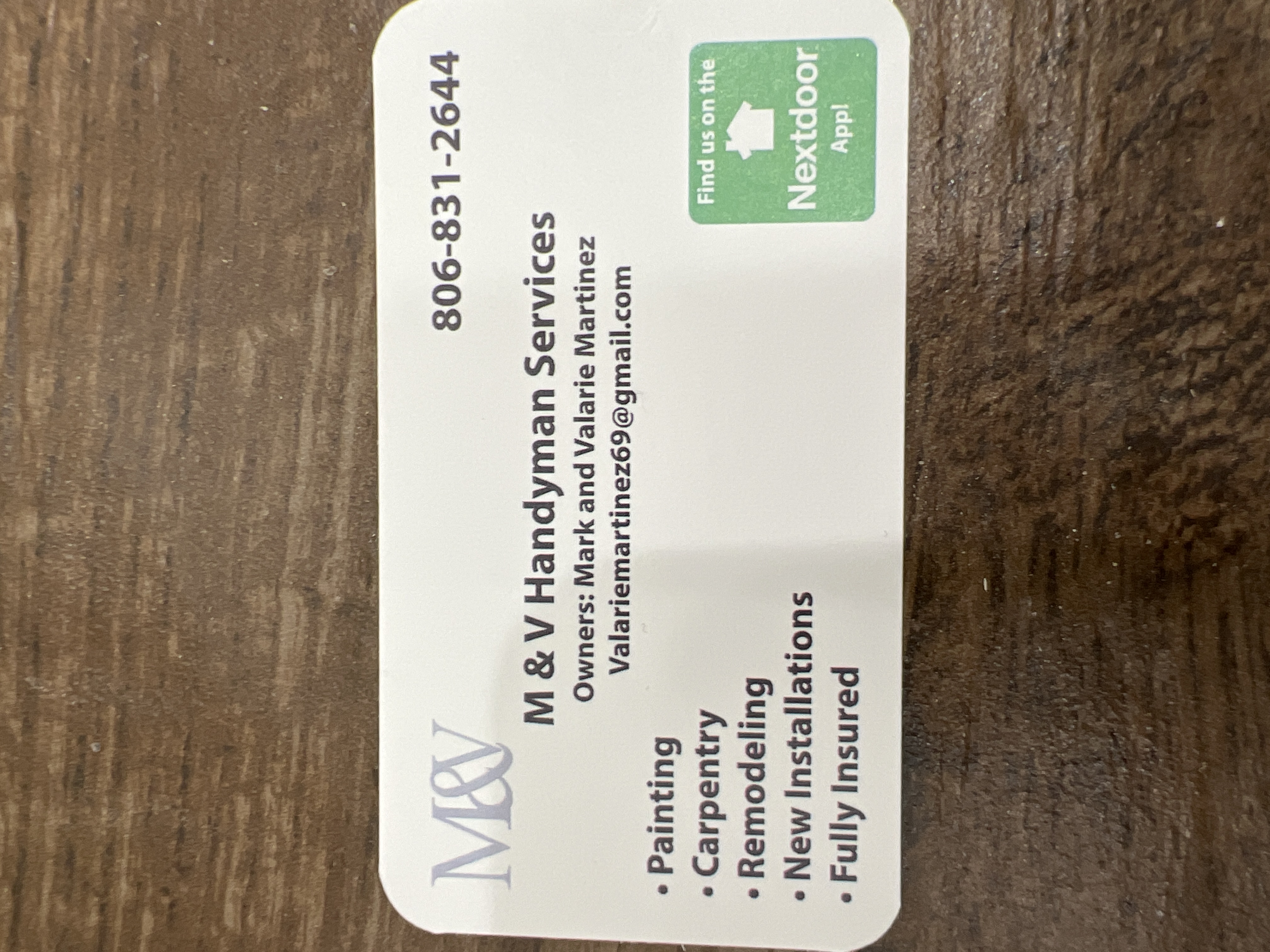 Avatar for M & V Handyman Services