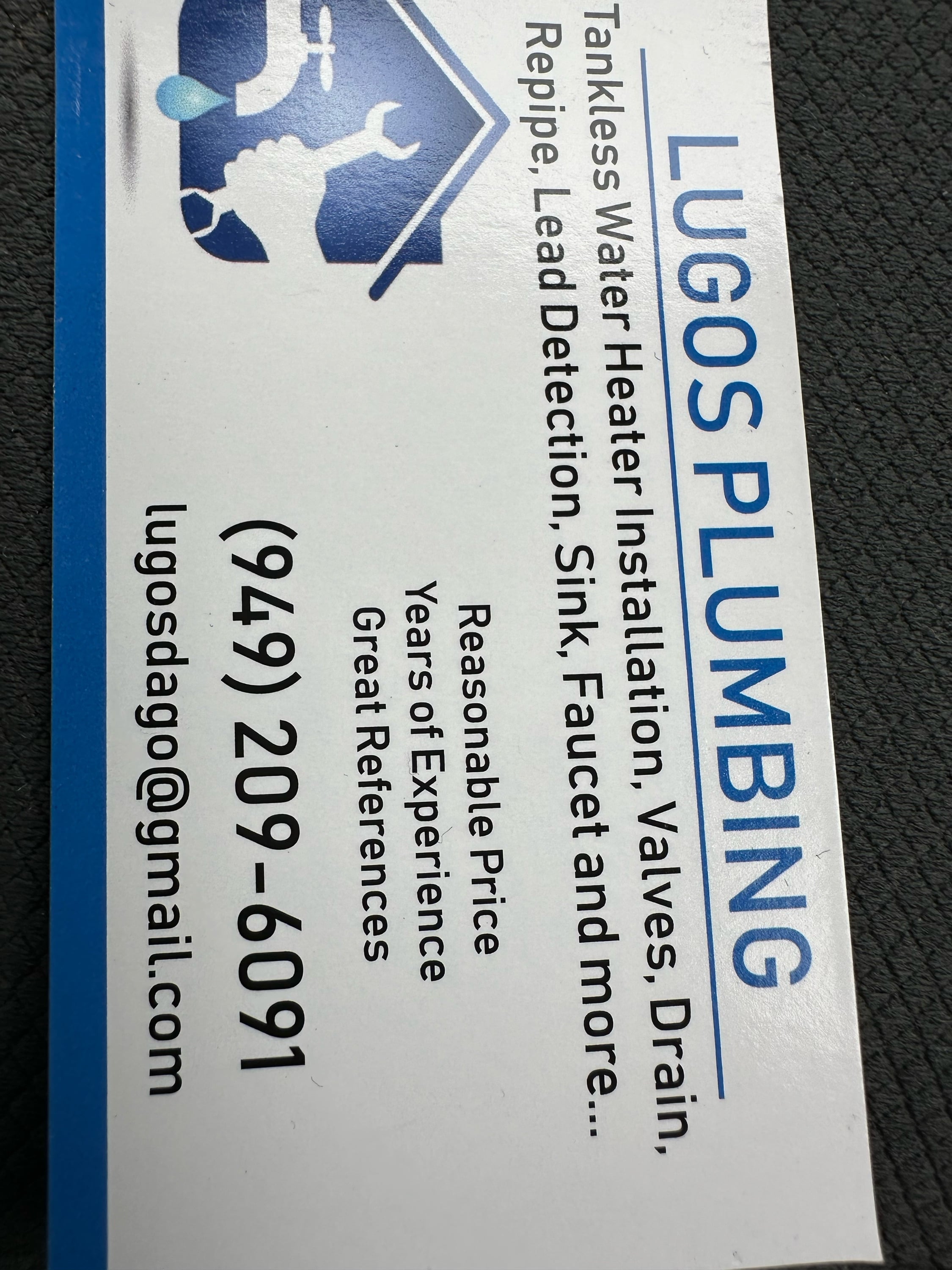 Logo for Lugos & Plumbing - Unlicensed Contractor