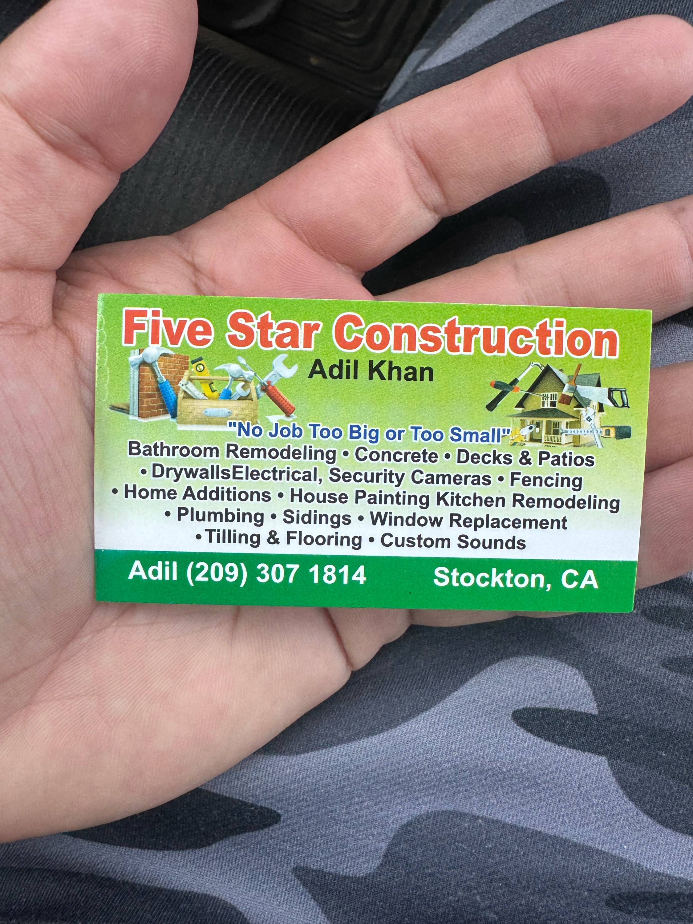 Avatar for Five Star Contruction - Unlicensed Contractor