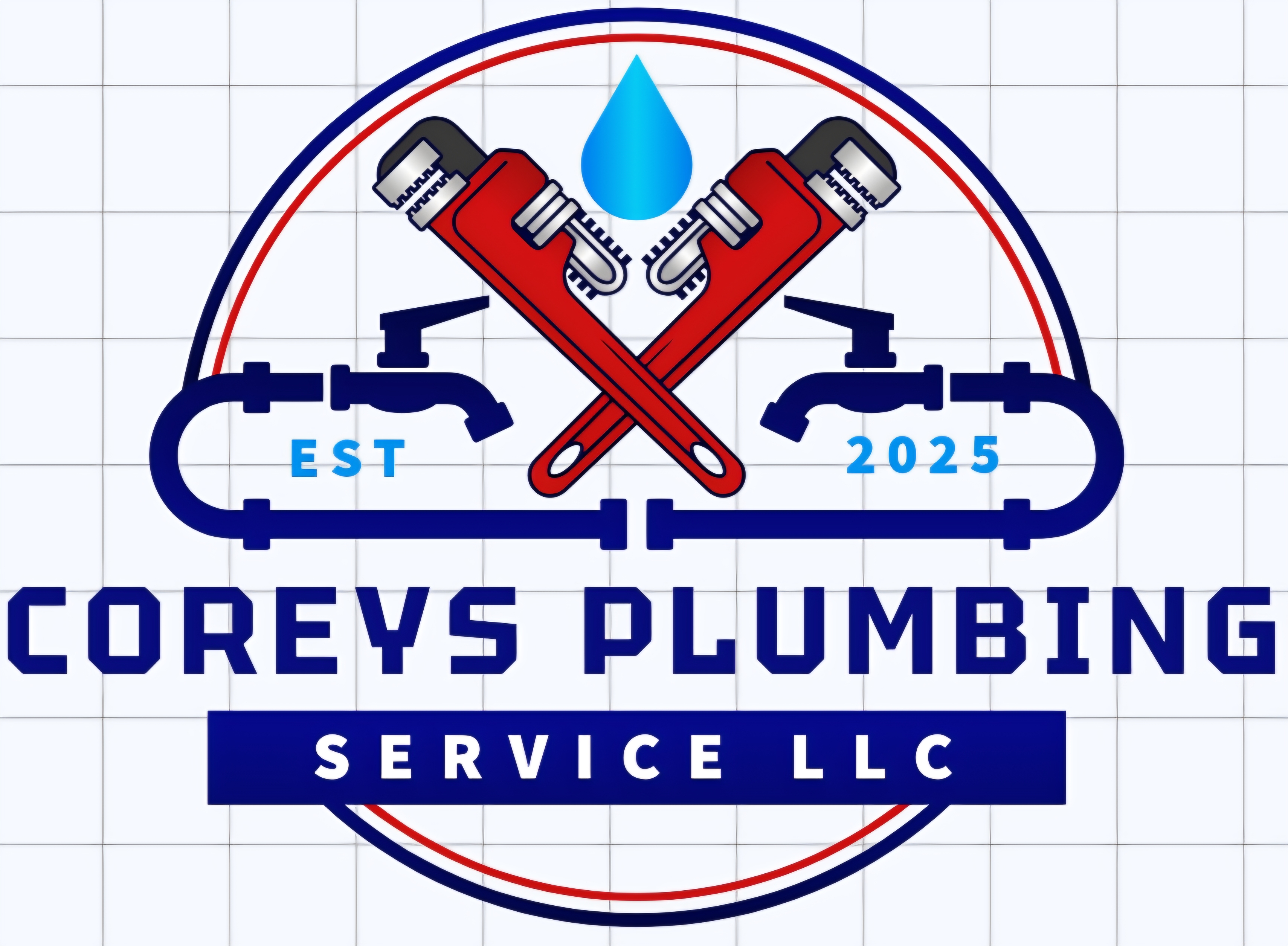 Coreys plumbing service  logo