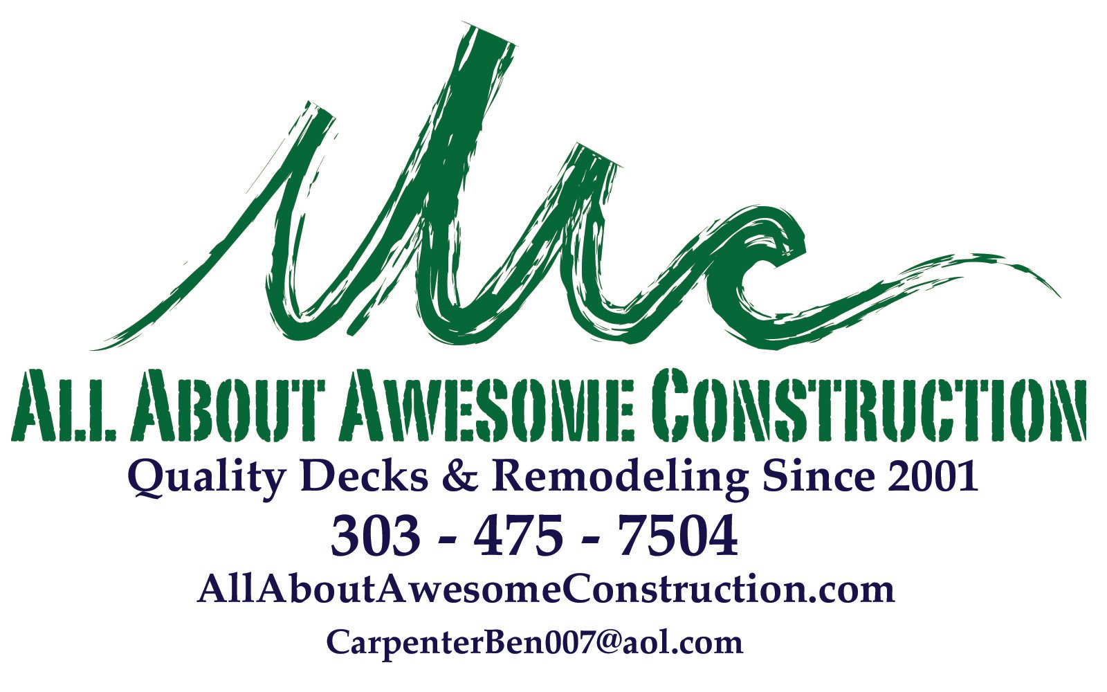 Logo for All About Awesome Construction Inc