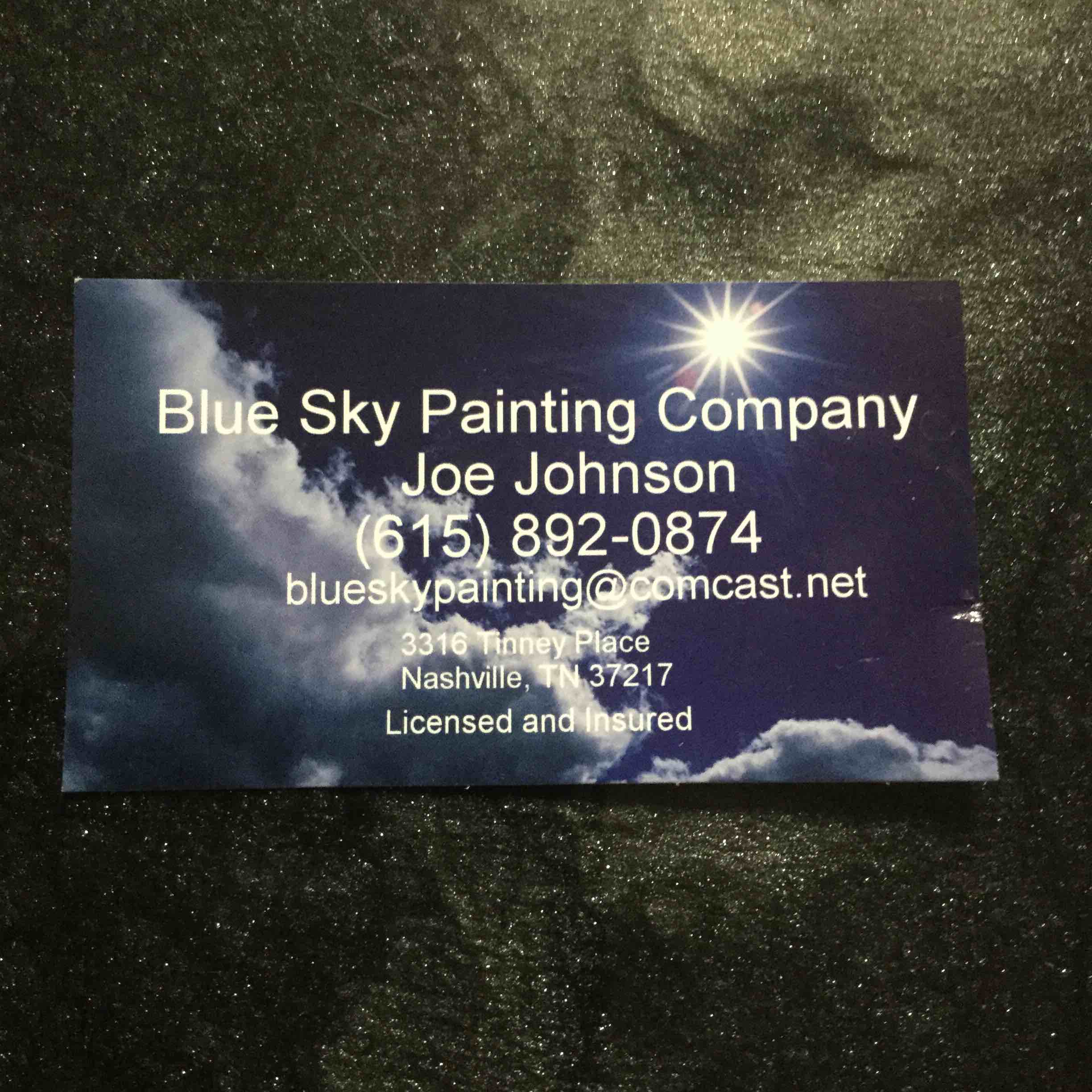 Logo for Blue Sky Painting Company