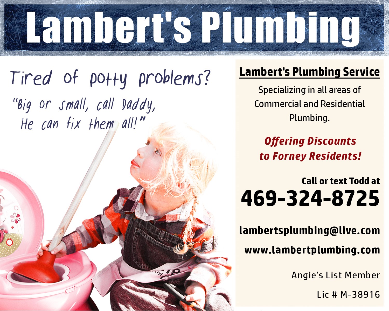 Logo for Lambert's Plumbing Service