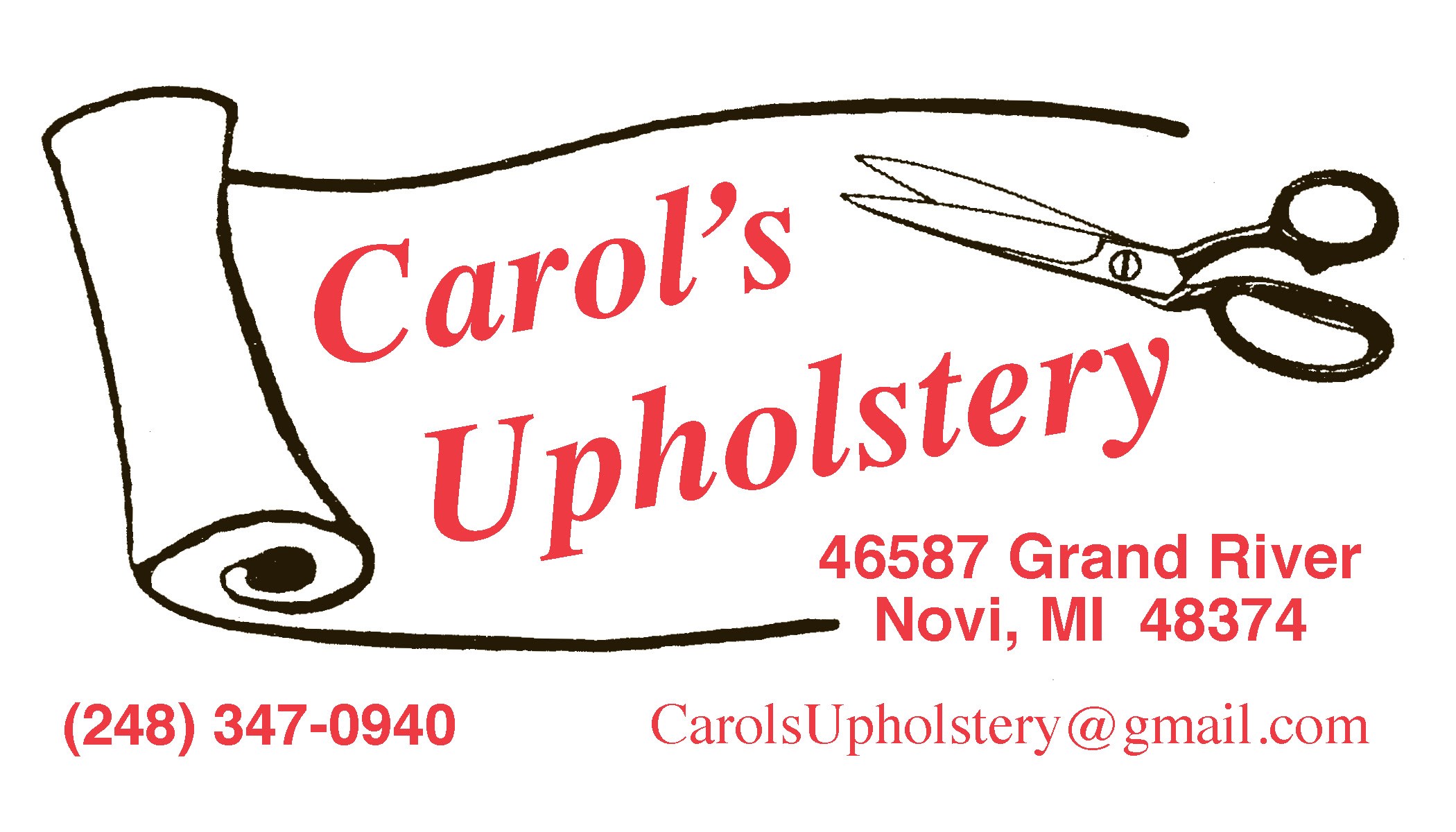 Logo for Carol's Upholstery