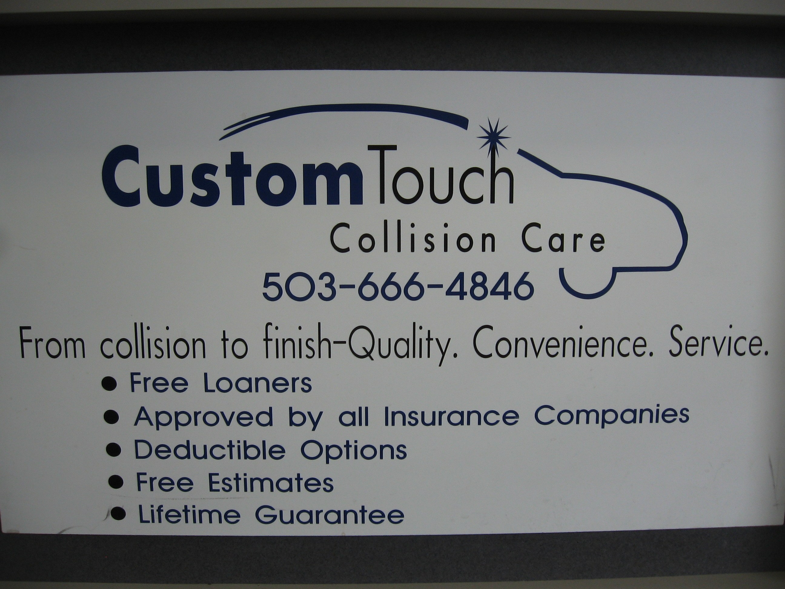 CUSTOM TOUCH COLLISION CARE logo