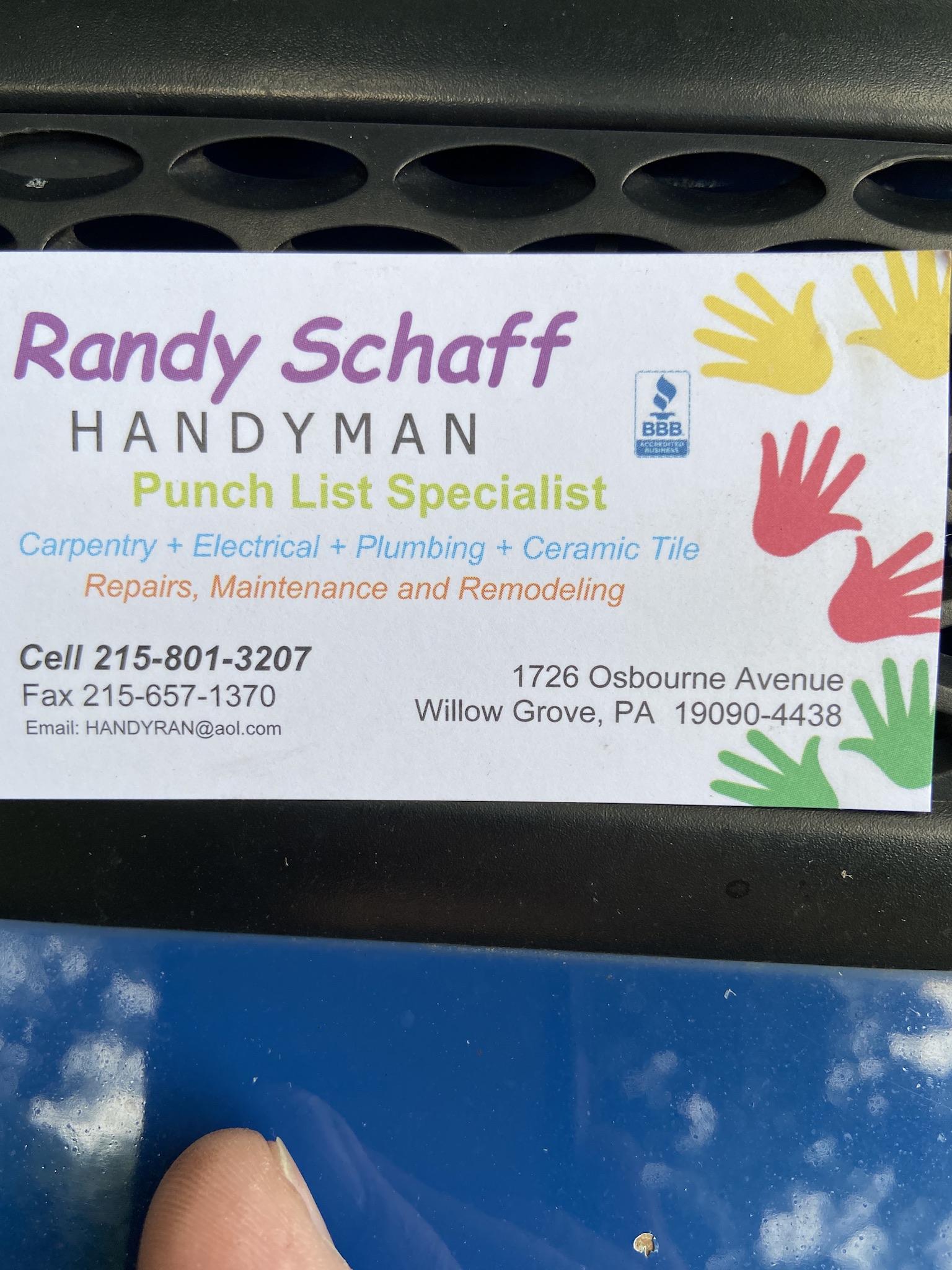 RANDY SCHAFF HANDYMAN logo