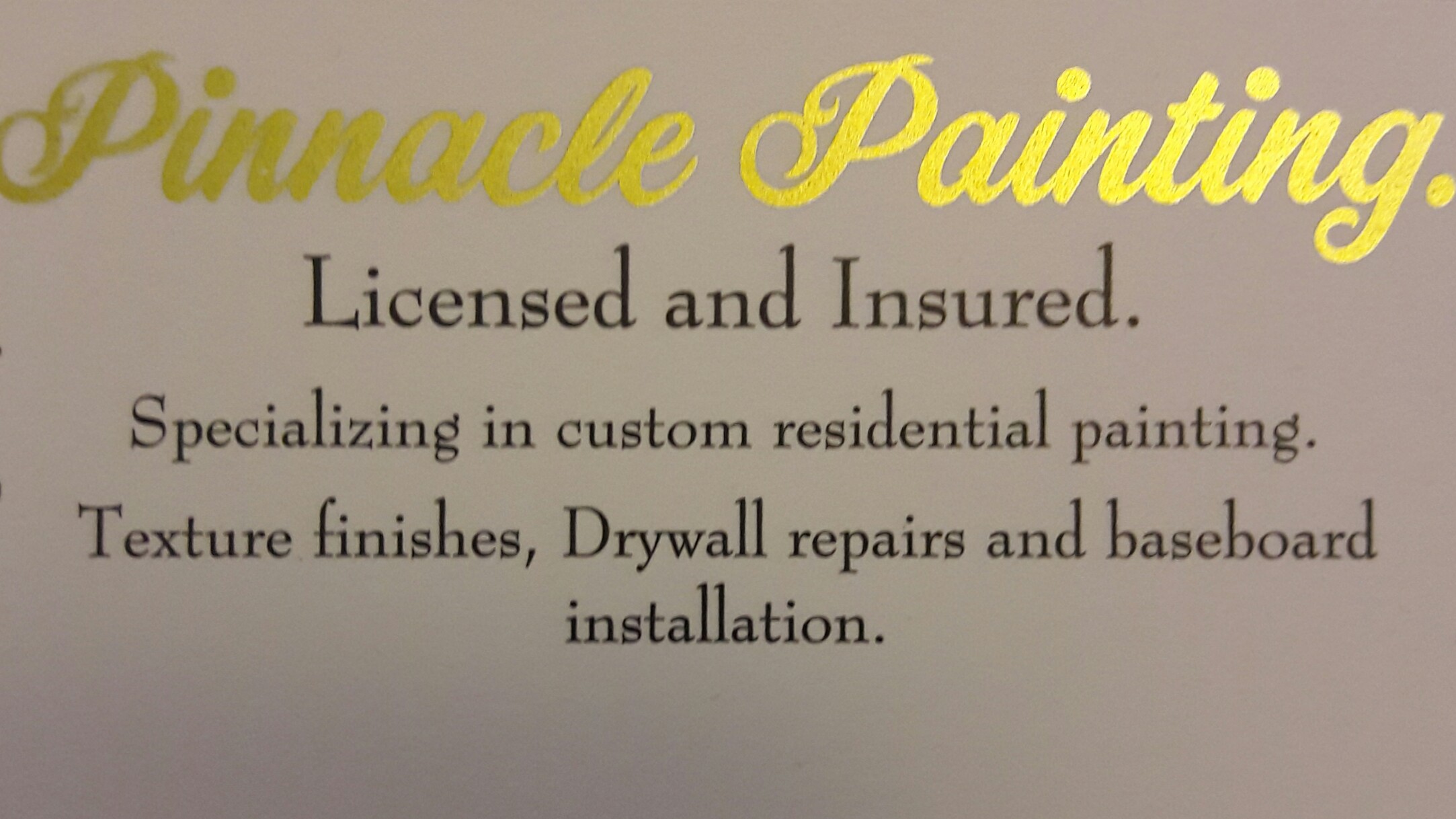 Logo for pinnacle painting