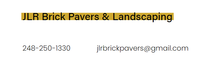 Logo for J.L.R. Brickpavers/Landscaping