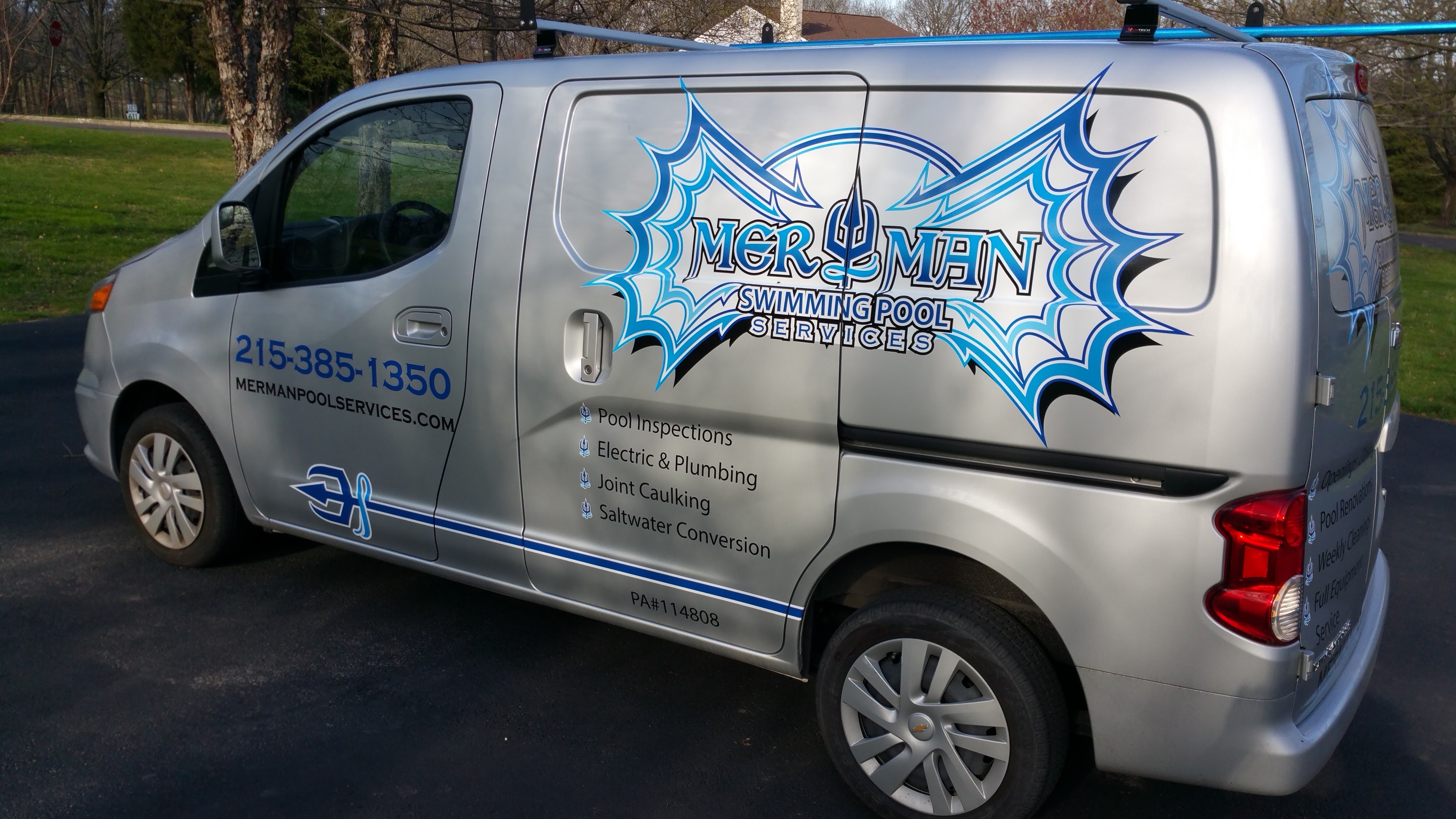 Logo for Merman Swimming Pool Services, LLC