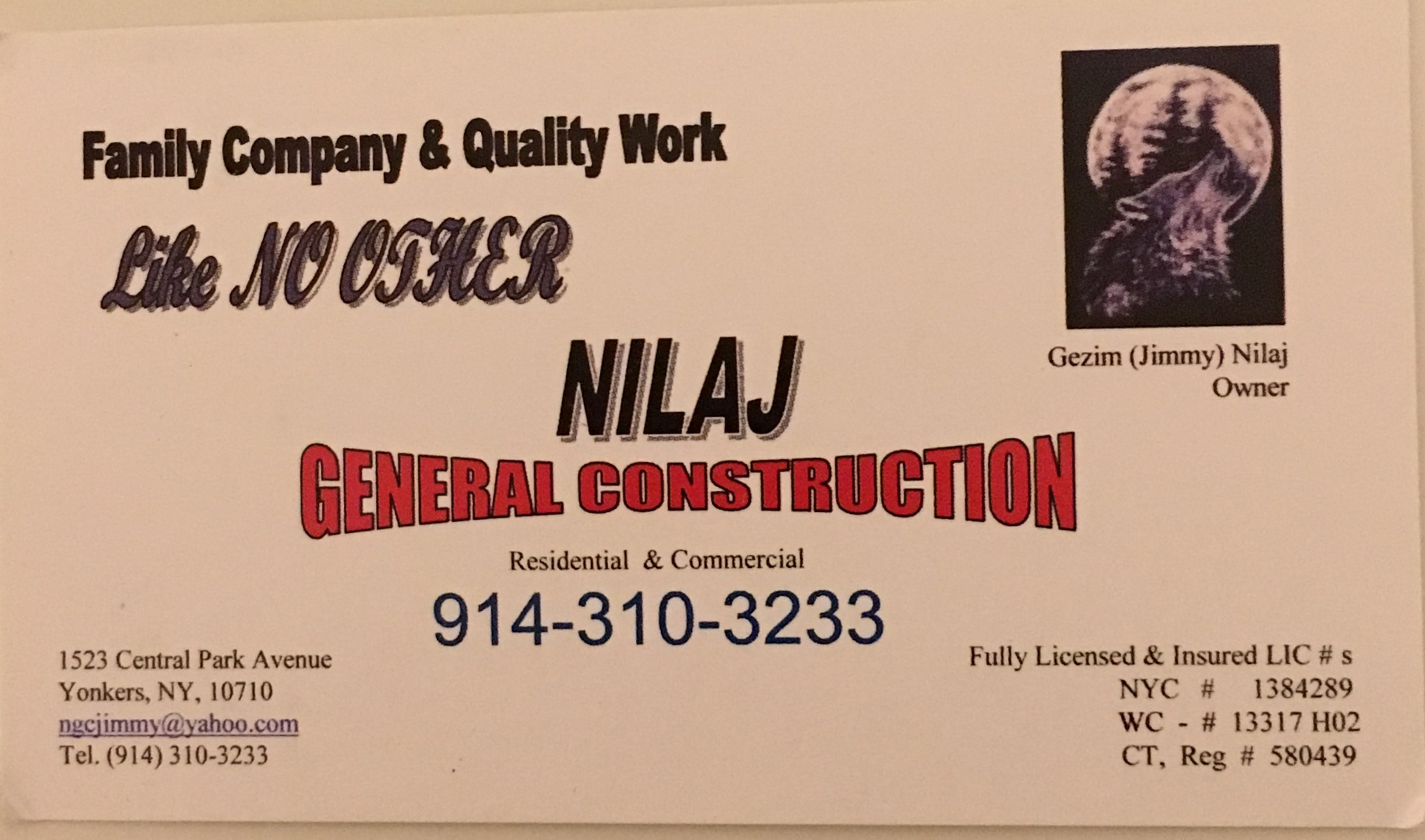 Logo for NILAJ General Construction