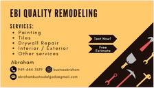 Logo for EBI QUALITY REMODELING - Unlicensed Contractor