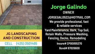 JG Landscaping & Construction logo