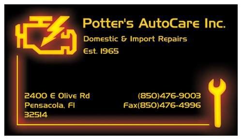 Logo for POTTER'S AUTO CARE