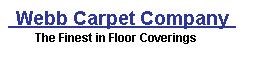 Logo for WEBB CARPET CO