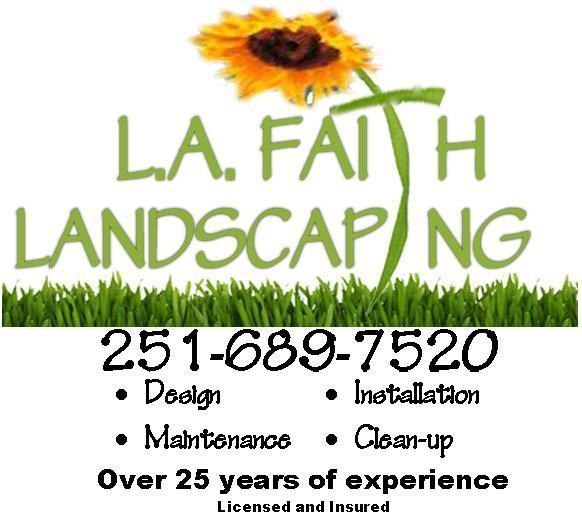 L A Faith Landscaping logo