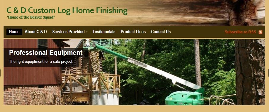 C & D Custom Log Finishing logo