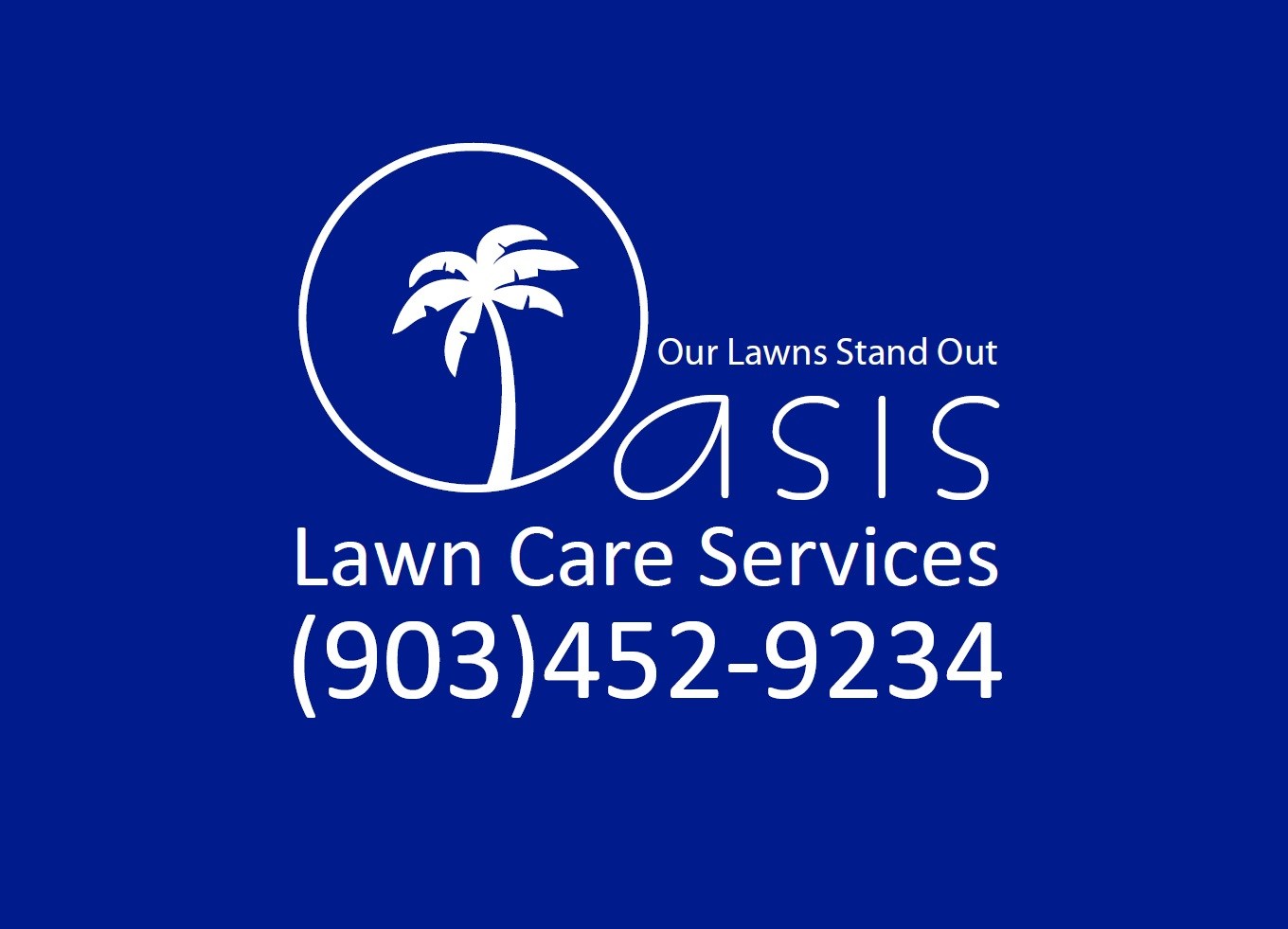 An Oasis Lawn Care logo
